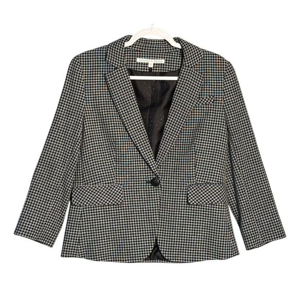 Veronica Beard Sz 8 Dickey Blazer‎ Black/White Gingham Houndstooth Quiet Luxury - Picture 2 of 14
